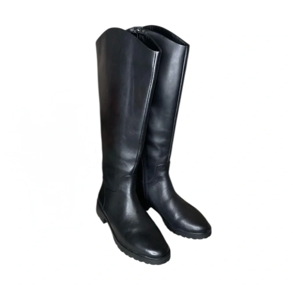 New Nordstrom Women’s Oliver Riding Boots Genuine Leather‎ Lug Sole Classic